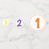 ABC 123 Partij Confetti (Achterkanten)