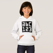 ABC 123 Sweat - shirt à capuche de repoussage pour (Devant entier)