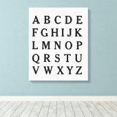 ABC alfabet Canvas Poster Teacher Gift Afdruk (Insitu (Houten vloer))