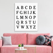ABC alfabet Canvas Poster Teacher Gift Afdruk (Insitu (Woonkamer))