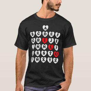 Abc Alfabet Engelse Leraar Valentijnsdag Abc H T-shirt