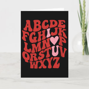 Abc Alfabet Ik Hou Van Jou Engelse Leraar Valentij Kaart