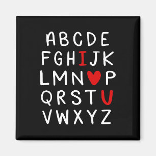 Abc Alfabet Ik Hou Van Jou Engelse Leraar Valentij Magneet