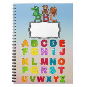 ABC Alfabet Letters Aangepaste Spiraal Notitieboek