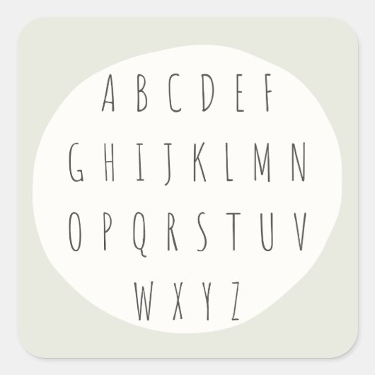 ABC alfabet letters Stickers & Labels (Voorkant)