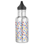 ABC alfabet rood geel blauw Waterfles (Links)