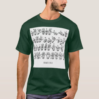 ABC Alphabet American Sign Language Finger Spell L T-shirt