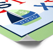 ABC Alphabet Art Print Little Skipper Sailboat (Hoek)