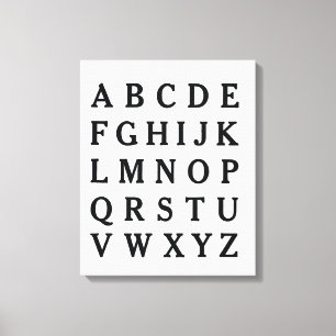 ABC Alphabet Canvas Poster Leerschenker Afdruk