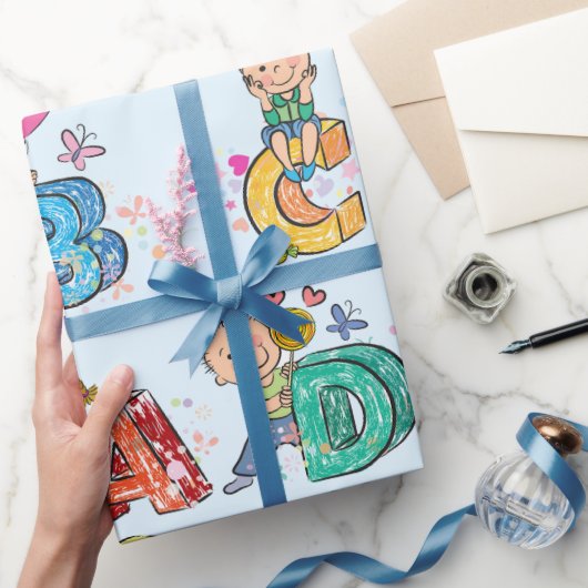 ABC Alphabet Kinderen Cadeaupapier (Geschenken)