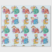 ABC Alphabet Kinderen Cadeaupapier (Vlak)