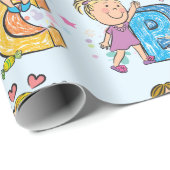 ABC Alphabet Kinderen Cadeaupapier (Rol Hoek)