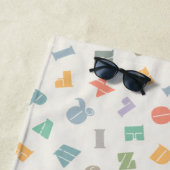 ABC - Alphabet Nom personnalisé Serviette de plage (En situation)