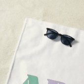 ABC Alphabet Nom Serviette de plage personnalisée (En situation)