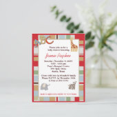 ABC Alphabet Soupe Baby shower rayé Invitation (Debout devant)