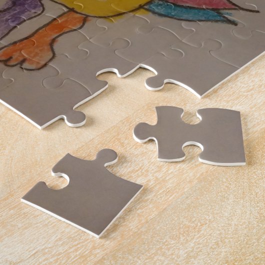 #ABC Art van kinderen, paascent Legpuzzel (Zijkant)