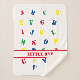 ABC Baby Meisje Sherpa Deken