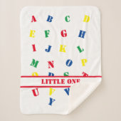 ABC Baby Meisje Sherpa Deken (Voorkant)