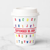 ABC Baby shower Papieren beker (Achterkant)