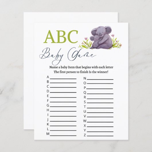 ABC-Baby showers (Voorkant / Achterkant)