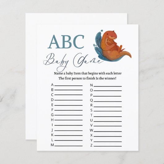 ABC babydouchecamera zee otter thema (Voorkant / Achterkant)