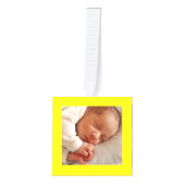 ABC Blocks Photo Birth Stats Keepsake Kubus Ornament (Voorkant)