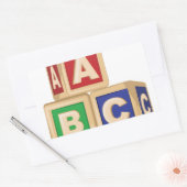ABC-blokken Rechthoekige Sticker (Envelop)