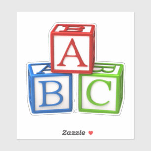 ABC Blokken ticker Sticker