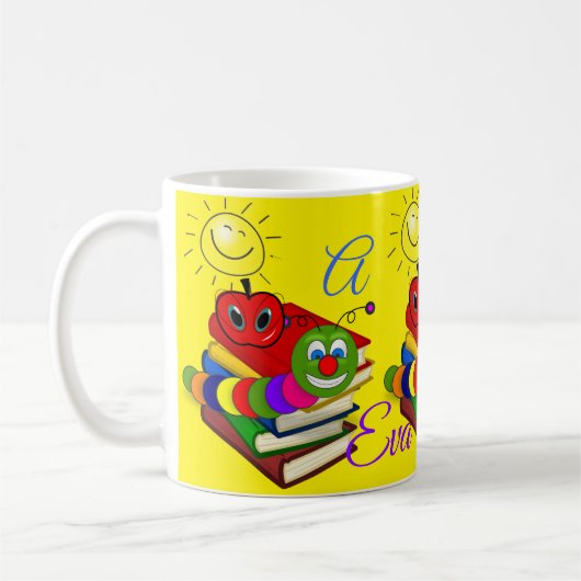 Abc Bookworm, Livres, Pomme Mug Jaune (Gauche)