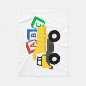 ABC Dump Truck Construction Trucks Fleece Deken (Voorkant)