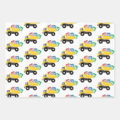 ABC Dump Truck Construction Trucks Inpakpapier Vel (Voorkant 3)