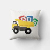 ABC Dump Truck Construction Trucks Kussen (Achterkant)