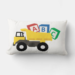 ABC Dump Truck Construction Trucks Kussen