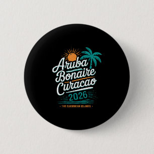 ABC-eilanden Aru Bonaire Curaçao Cruise Vakantie 2 Ronde Button 5,7 Cm