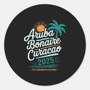 Abc-eilanden Aru Bonaire Curaçao Cruise Vakantie 2 Ronde Sticker