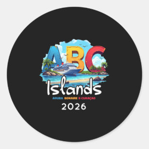 ABC-eilanden Aruba Bonaire Curacao Cruise Vakantie Ronde Sticker