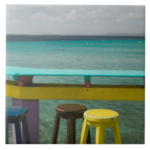 ABC-eilanden, BONAIRE, Kralendijk: Zeezicht Tegeltje