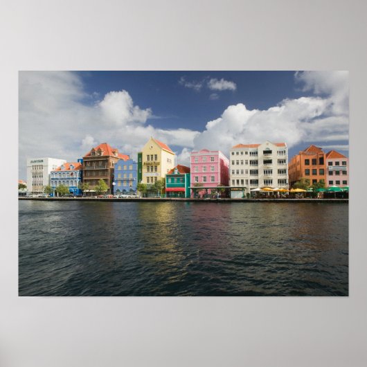 ABC-eilanden, CURACAO, Willemstad: Harborfront Poster (Voorkant)