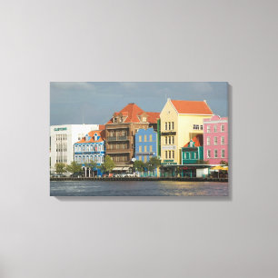 ABC-eilanden, CURAÇAO, Willemstad: Havenfront 2 Canvas Afdruk
