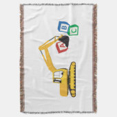 ABC Excavator Construction Truck Deken (Voorkant Verticaal)