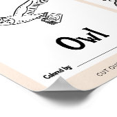 ABC Flashcards Baby shower Kleurplaten Activiteite Poster (Hoek)