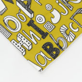 ABC geel Fleece Deken (Hoek)