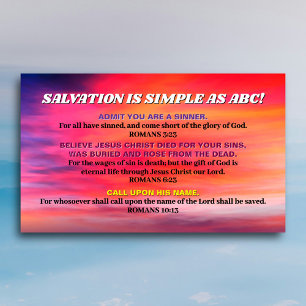 ABC Gospel Christelijke KJV Schrift Visitekaartje