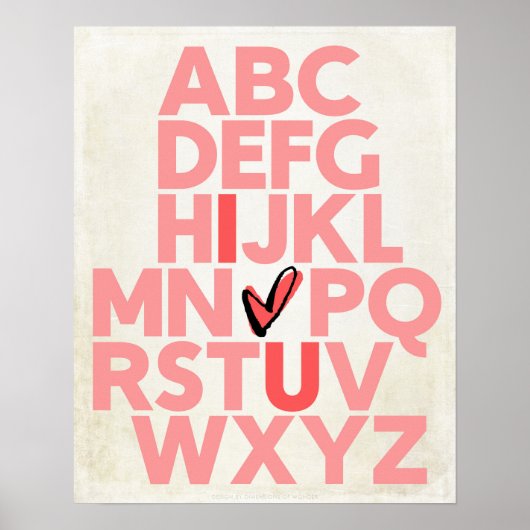 ABC I love U Poster (Devant)