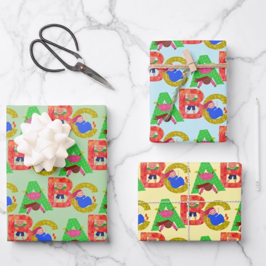 ABC Kinder Design Wrapping Paper (Voorkant)