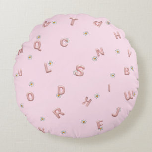 ABC kleuterschool daisy ballon student school Rond Kussen