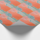 #ABC Kunst door kinderen, Roze Oranje Varkens Cadeaupapier (Hoek)