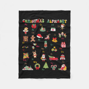 ABC Leren Kleuterjuf Kerstlicht Fleece Deken