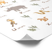 ABC leren van wilde dieren Poster (Hoek)