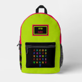 ABC-letters Bedrukte Rugzak (Voorkant)